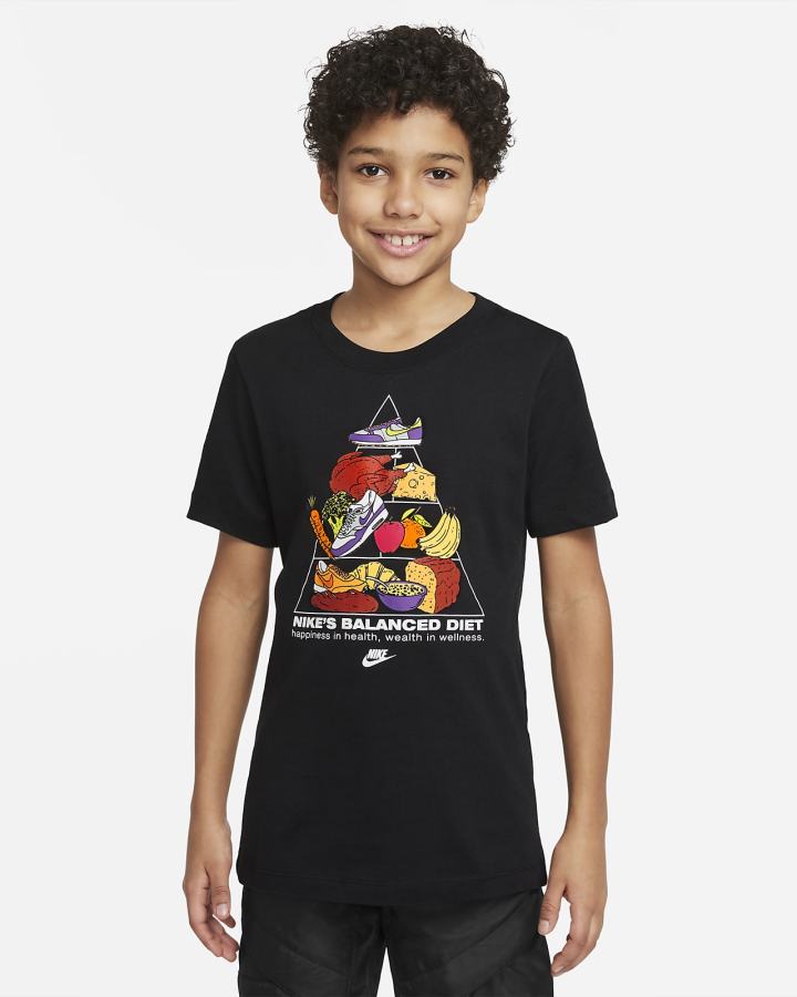 Camiseta Nike Sportswear Kids Niña Negras | QLNBS-7021