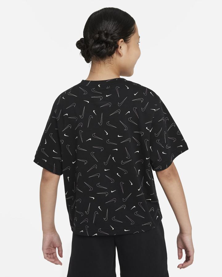 Camiseta Nike Sportswear Kids Niña Negras | QTAHX-4163