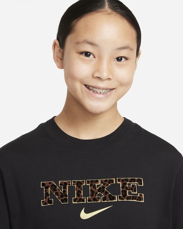 Camiseta Nike Sportswear Kids Niña Negras | ULZRI-5096