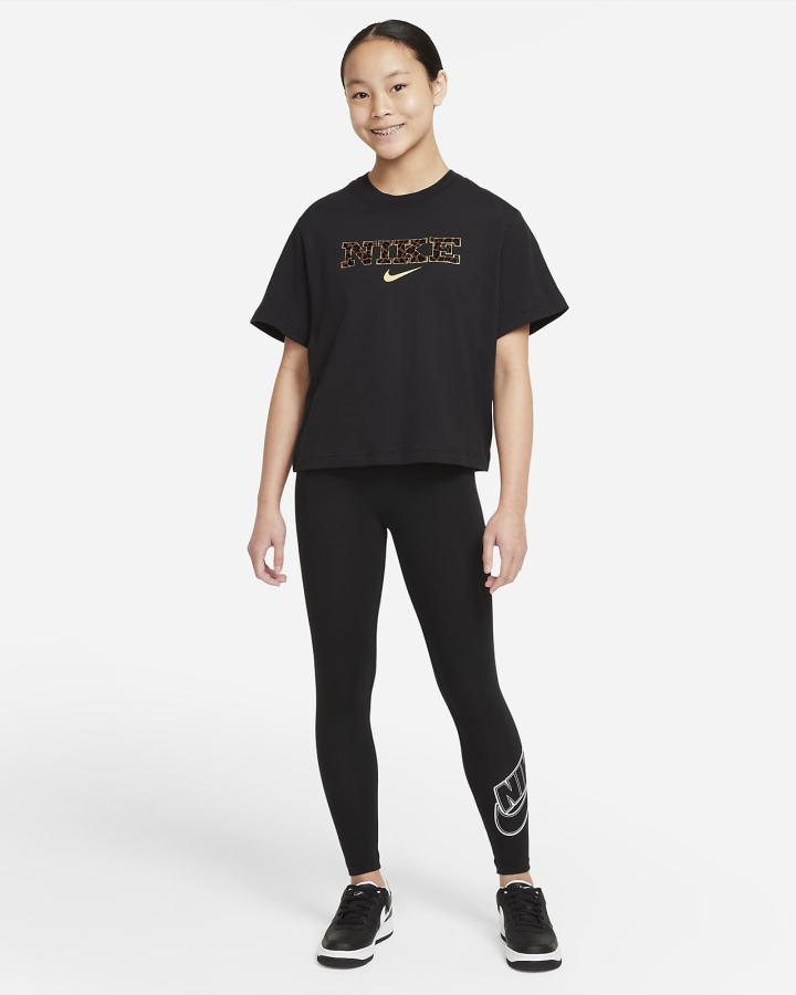 Camiseta Nike Sportswear Kids Niña Negras | ULZRI-5096