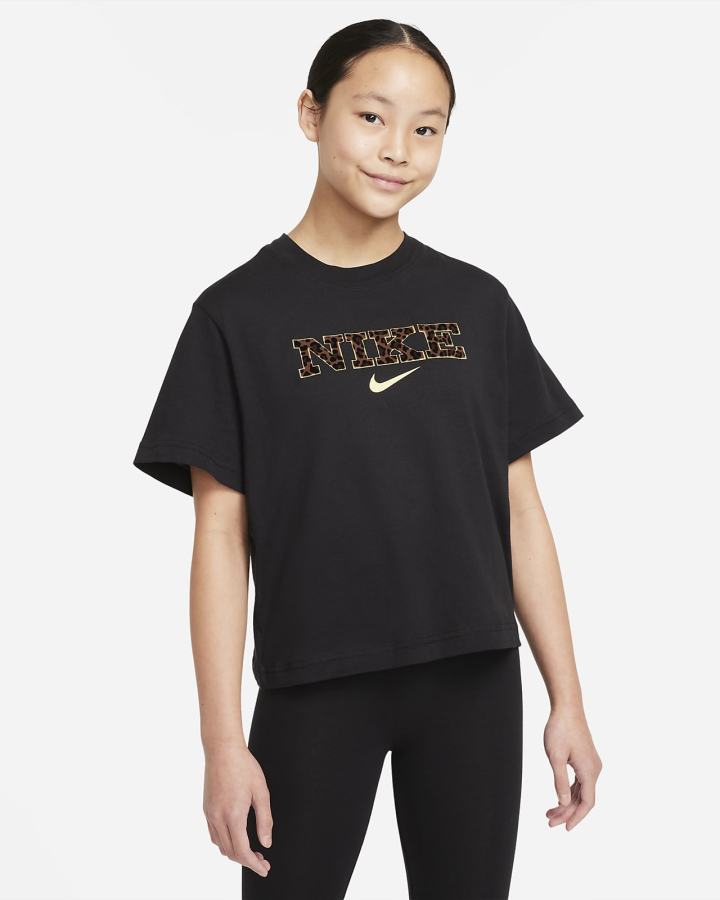 Camiseta Nike Sportswear Kids Niña Negras | ULZRI-5096