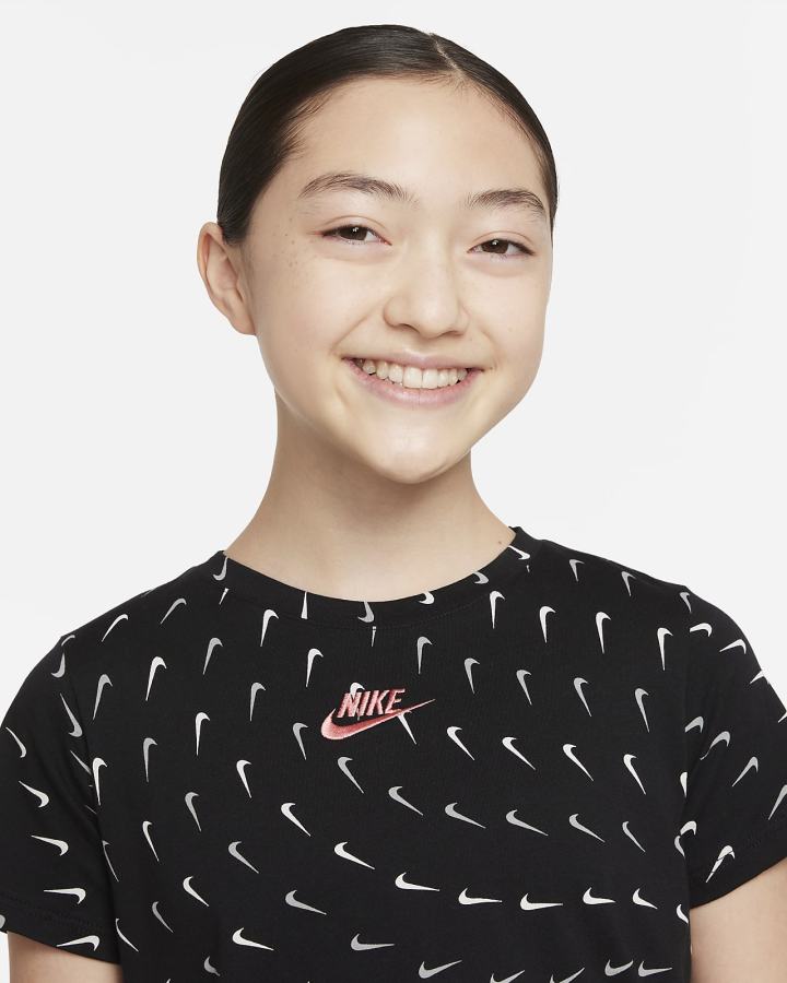 Camiseta Nike Sportswear Kids Niña Negras Rosas Azules | YOPAQ-6591