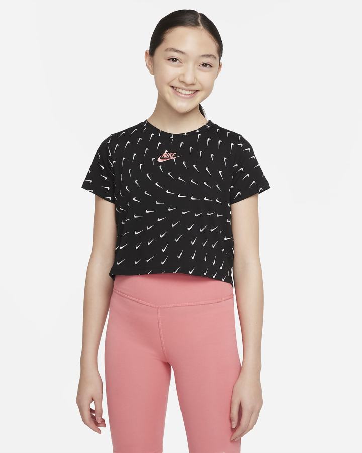 Camiseta Nike Sportswear Kids Niña Negras Rosas Azules | YOPAQ-6591