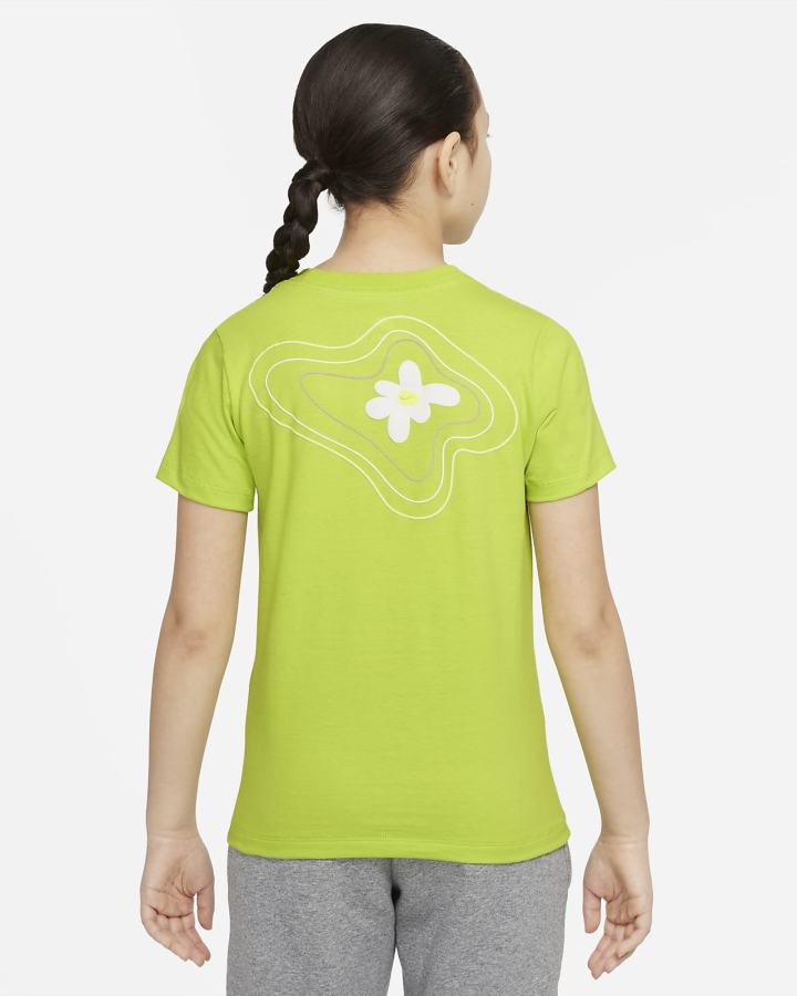 Camiseta Nike Sportswear Kids Niña Verde Moradas | DJHVN-6052