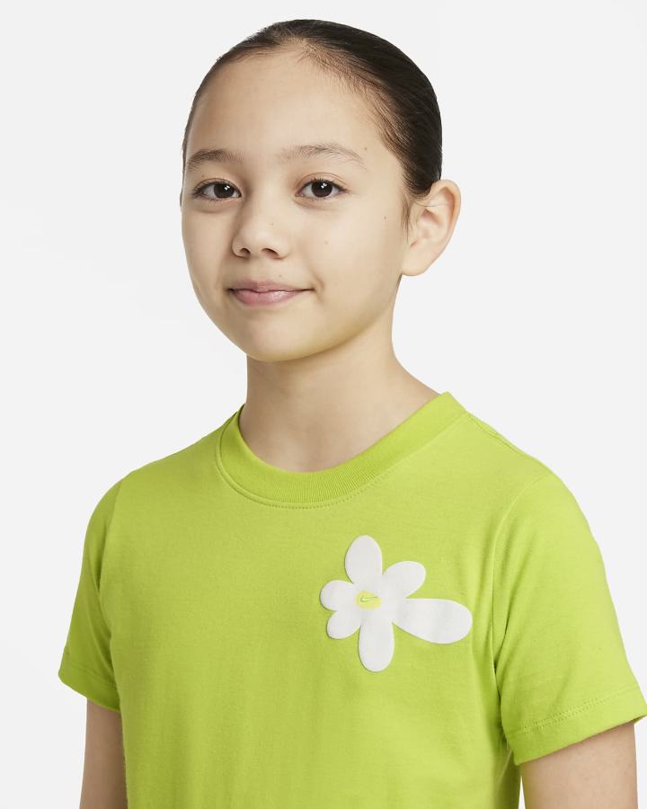 Camiseta Nike Sportswear Kids Niña Verde Moradas | DJHVN-6052
