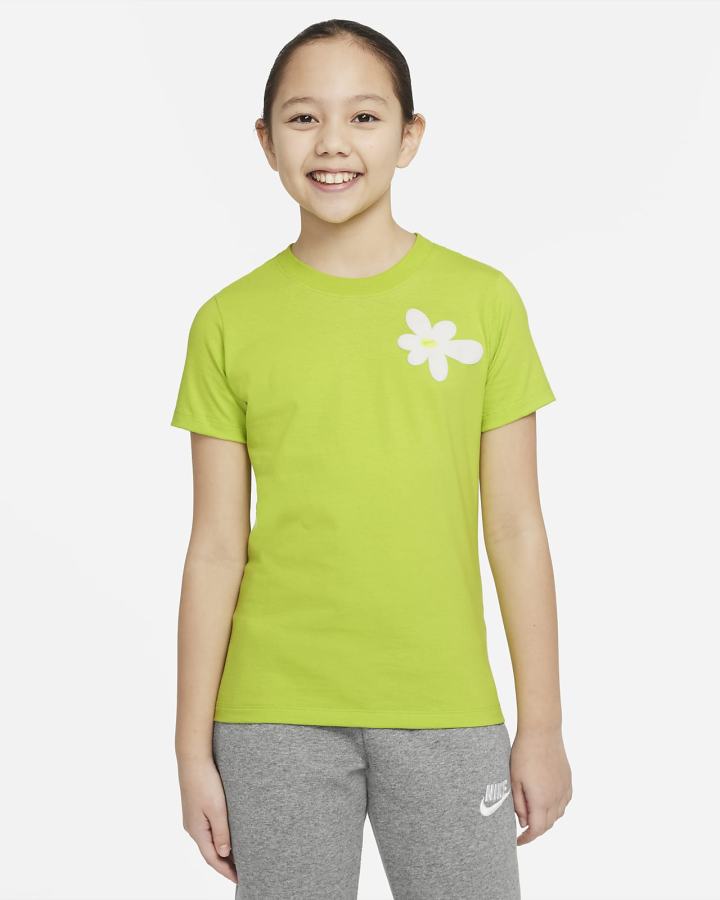 Camiseta Nike Sportswear Kids Niña Verde Moradas | DJHVN-6052