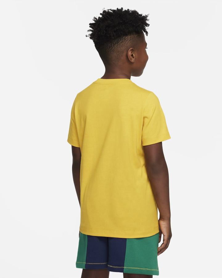 Camiseta Nike Sportswear Kids Niño Amarillo | CVQOM-6025