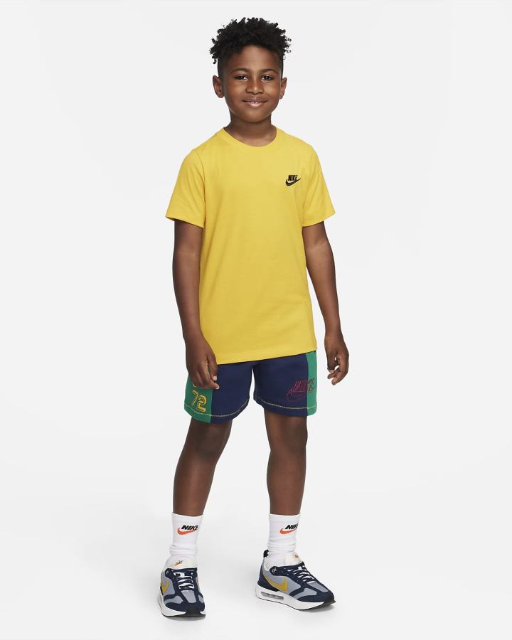 Camiseta Nike Sportswear Kids Niño Amarillo | CVQOM-6025