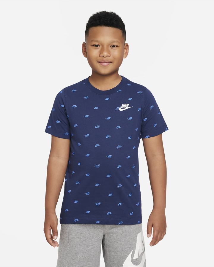 Camiseta Nike Sportswear Kids Niño Azul Marino | CPFWY-9561
