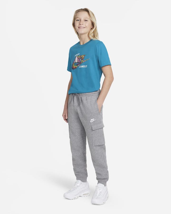 Camiseta Nike Sportswear Kids Niño Azules | EWBVQ-2560