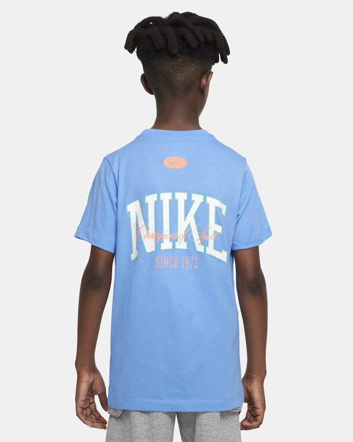 Camiseta Nike Sportswear Kids Niño Azules | LZSRK-9187
