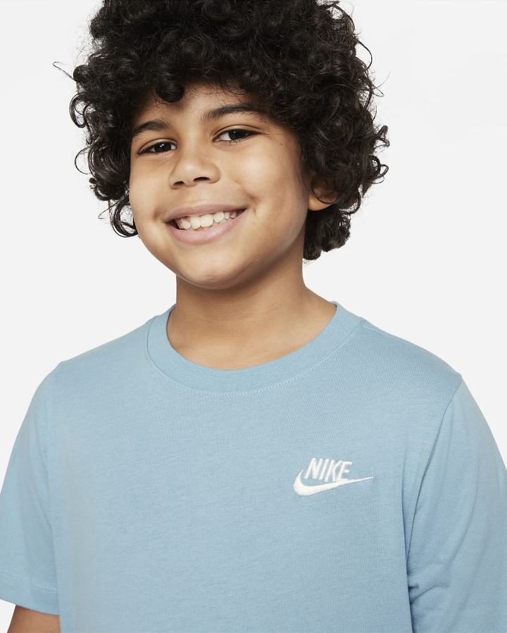 Camiseta Nike Sportswear Kids Niño Azules | WESDU-9385