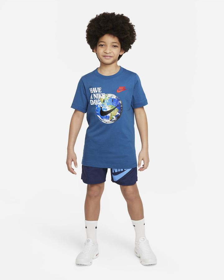Camiseta Nike Sportswear Kids Niño Azules Oscuro | XFJSW-5413