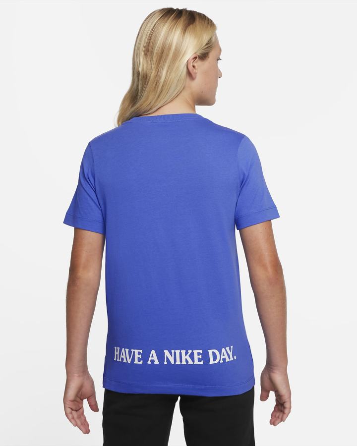Camiseta Nike Sportswear Kids Niño Azules | ZVPUM-7406