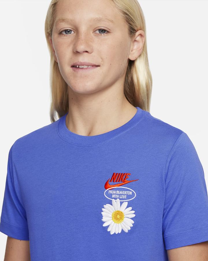 Camiseta Nike Sportswear Kids Niño Azules | ZVPUM-7406