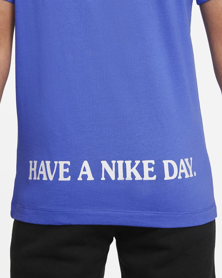 Camiseta Nike Sportswear Kids Niño Azules | ZVPUM-7406