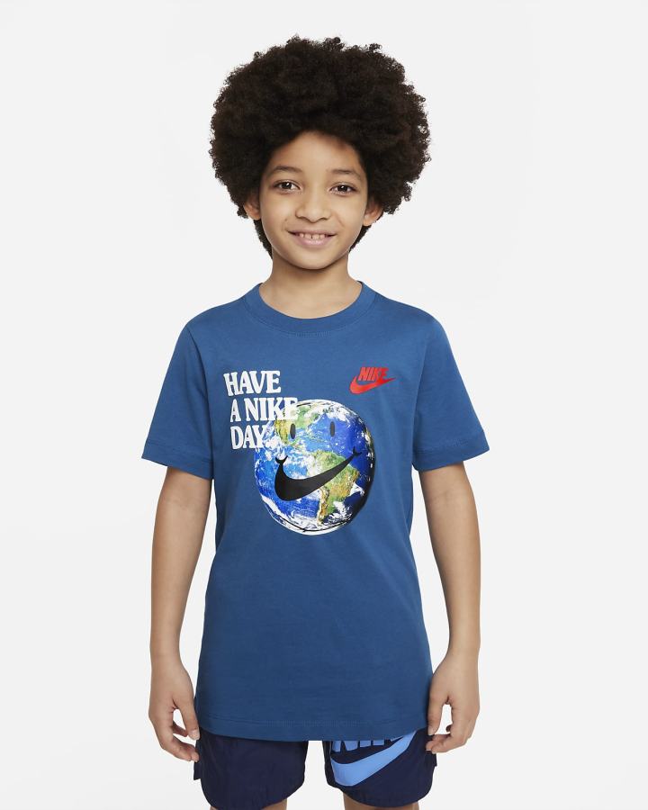 Camiseta Nike Sportswear Kids Niño Beige Claro | JAQNL-2045