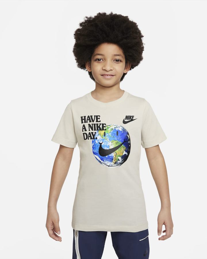Camiseta Nike Sportswear Kids Niño Beige Claro | JAQNL-2045