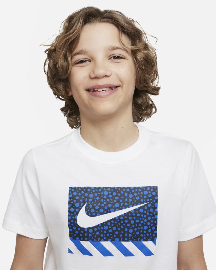 Camiseta Nike Sportswear Kids Niño Blancas | BCYAS-3085