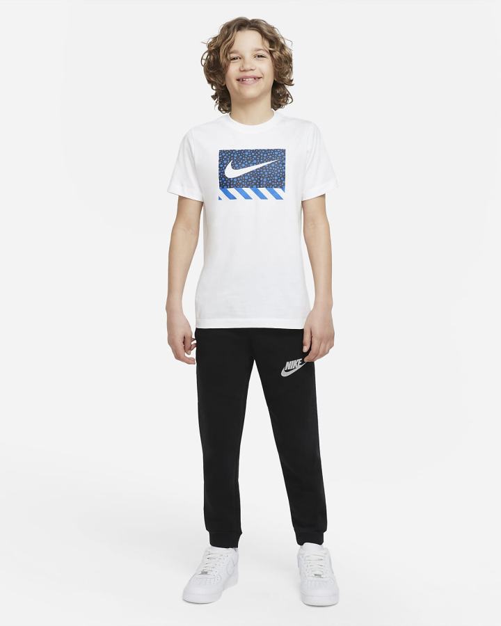 Camiseta Nike Sportswear Kids Niño Blancas | BCYAS-3085