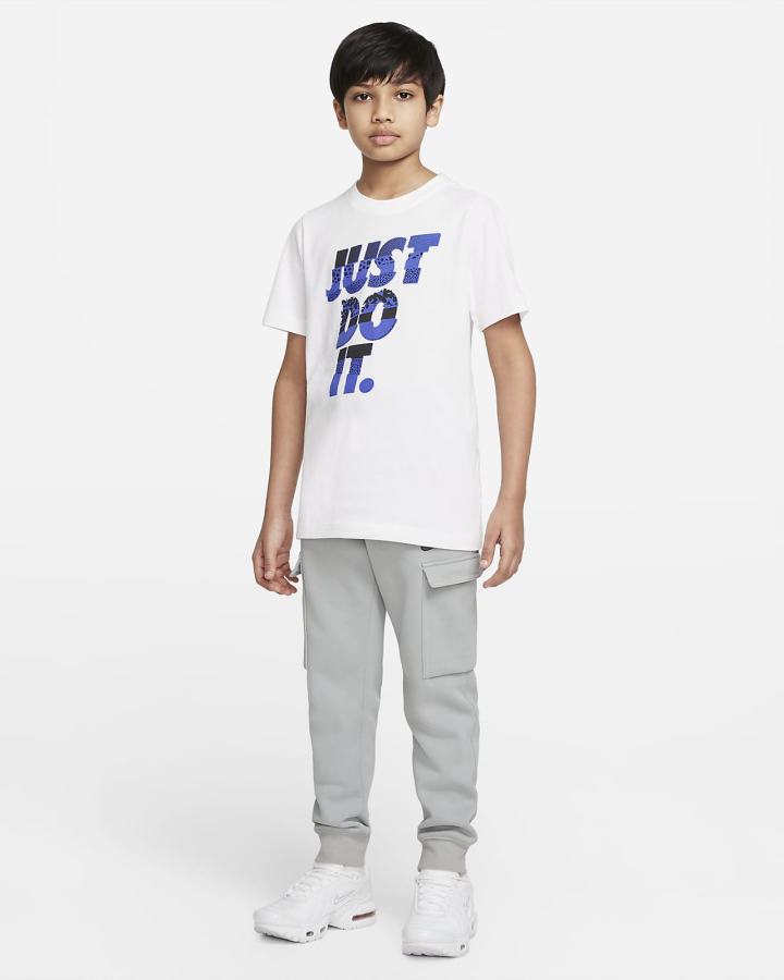 Camiseta Nike Sportswear Kids Niño Blancas | JVHST-8194