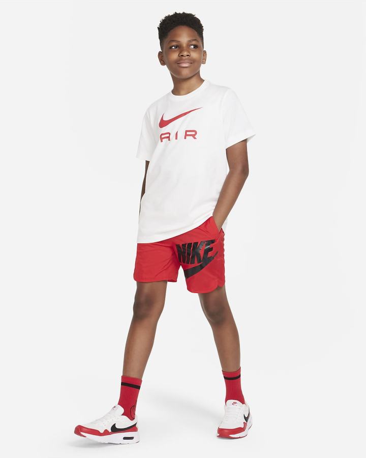 Camiseta Nike Sportswear Kids Niño Blancas Negras | NMYKF-4176