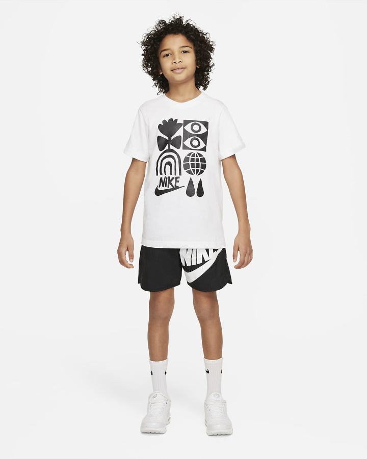 Camiseta Nike Sportswear Kids Niño Blancas | OUVIZ-7524
