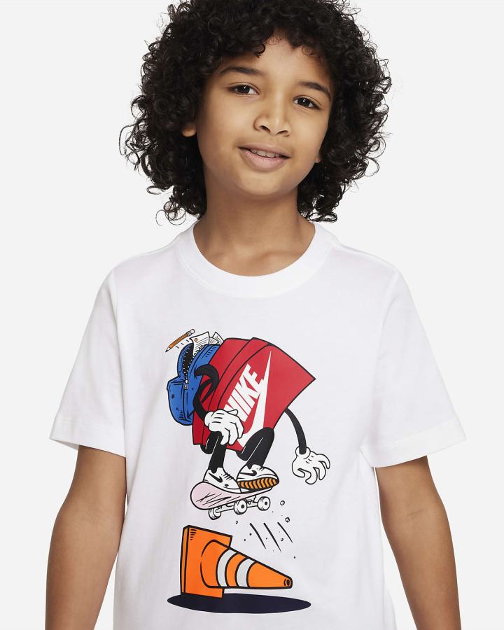 Camiseta Nike Sportswear Kids Niño Blancas | QFRES-7430