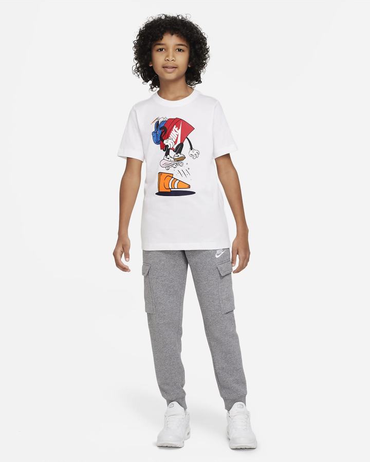Camiseta Nike Sportswear Kids Niño Blancas | QFRES-7430