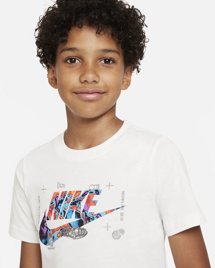 Camiseta Nike Sportswear Kids Niño Blancas | RBDYQ-0537