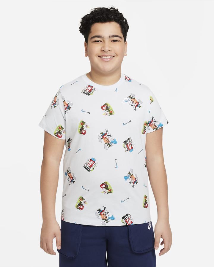 Camiseta Nike Sportswear Kids Niño Blancas | WNEOC-7698
