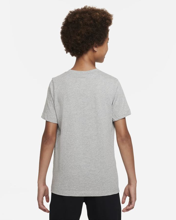 Camiseta Nike Sportswear Kids Niño Gris Oscuro | BYPUZ-4238