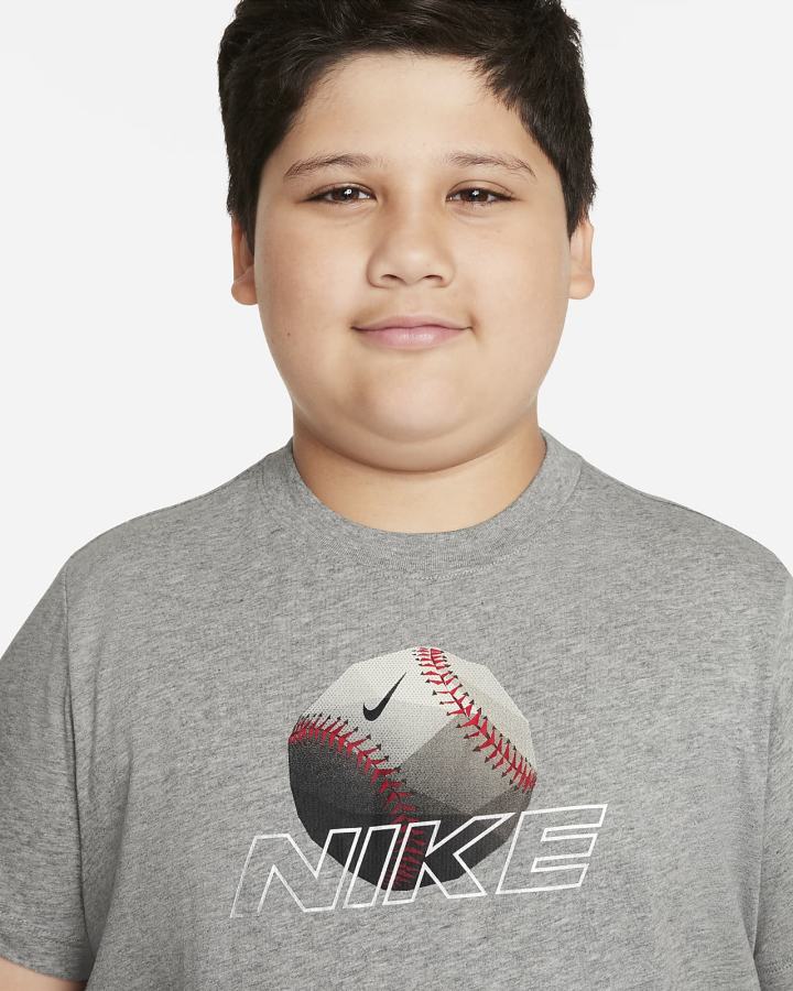 Camiseta Nike Sportswear Kids Niño Gris Oscuro | IQMCT-2851
