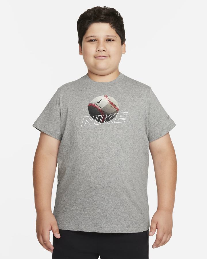 Camiseta Nike Sportswear Kids Niño Gris Oscuro | IQMCT-2851