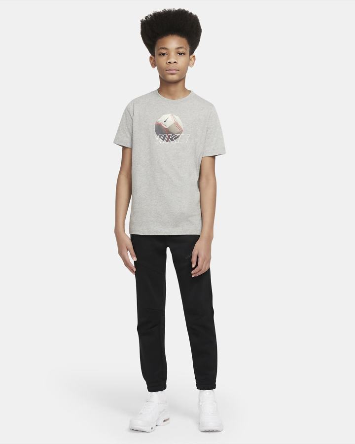 Camiseta Nike Sportswear Kids Niño Gris Oscuro | LOHYU-1847