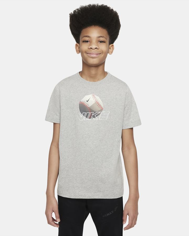 Camiseta Nike Sportswear Kids Niño Gris Oscuro | LOHYU-1847