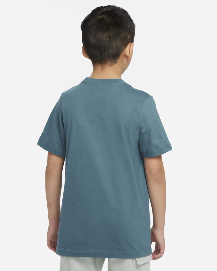 Camiseta Nike Sportswear Kids Niño Gris Verde | ZDHAB-8146
