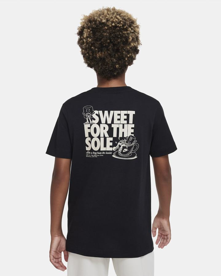 Camiseta Nike Sportswear Kids Niño Negras | ANUWS-1549