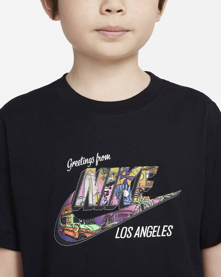 Camiseta Nike Sportswear Kids Niño Negras | CUHBF-8032