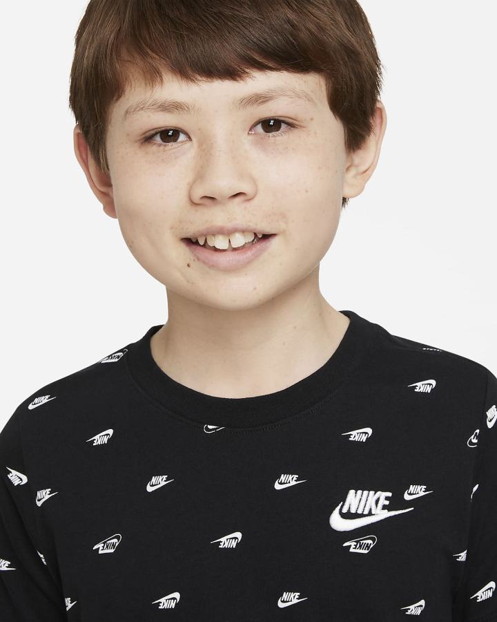 Camiseta Nike Sportswear Kids Niño Negras | DMJIA-3842