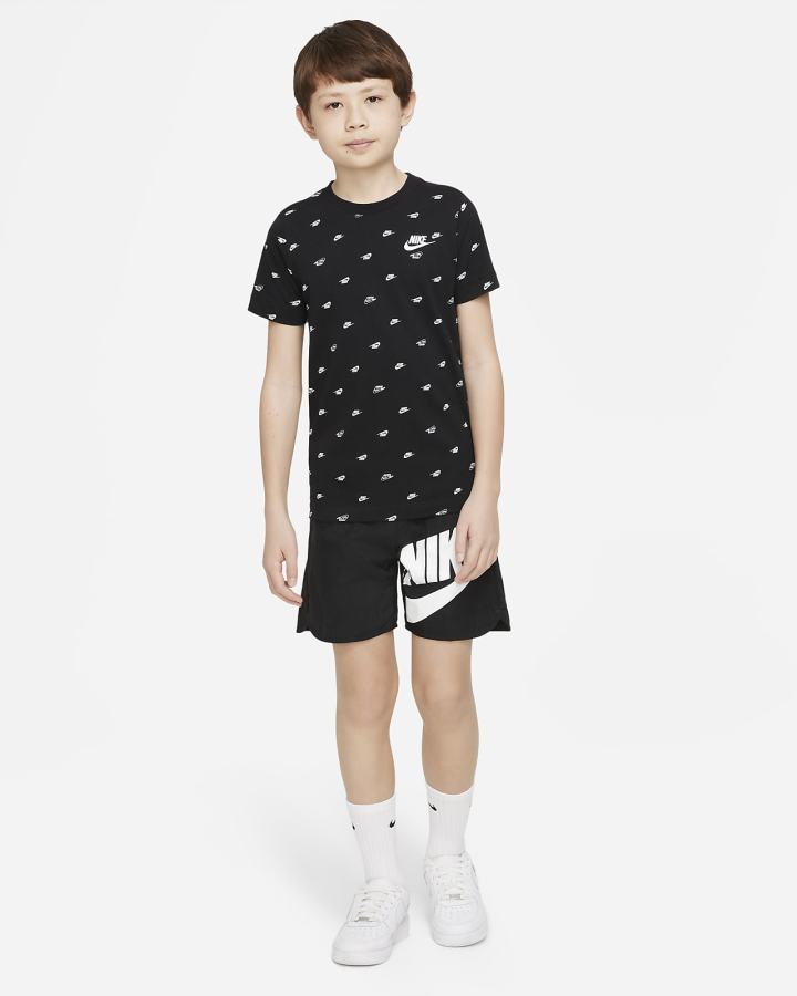 Camiseta Nike Sportswear Kids Niño Negras | DMJIA-3842