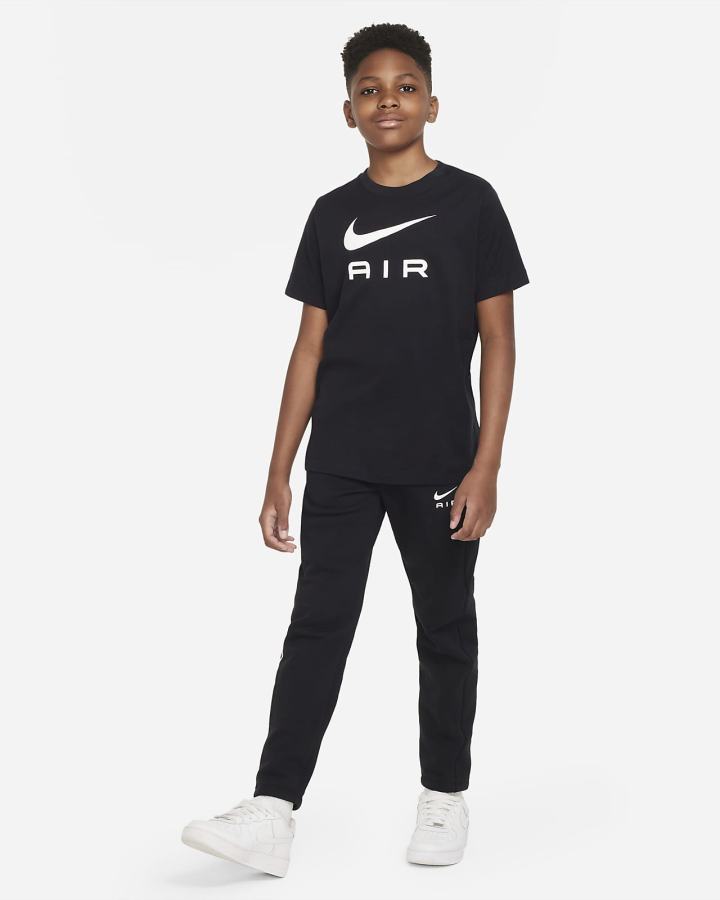 Camiseta Nike Sportswear Kids Niño Negras Blancas | MXTLB-7958
