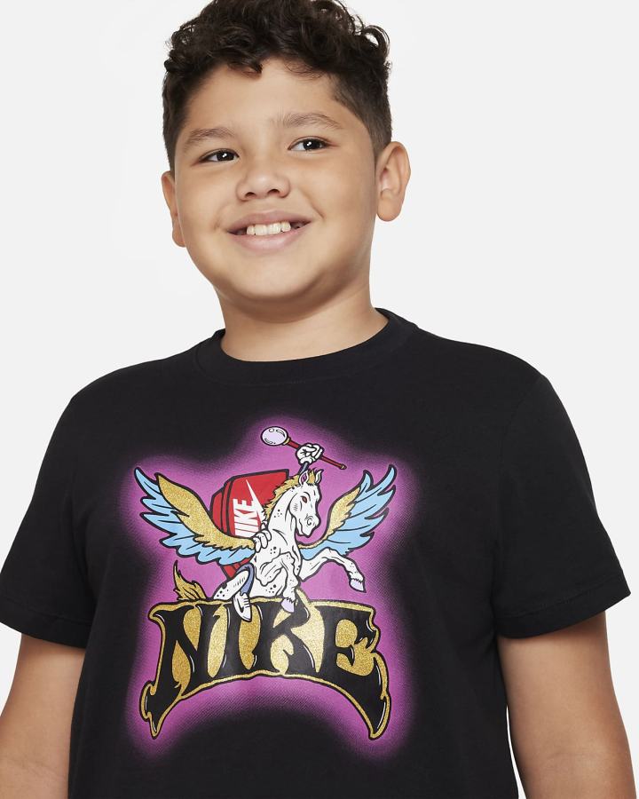 Camiseta Nike Sportswear Kids Niño Negras | OCDHW-8207