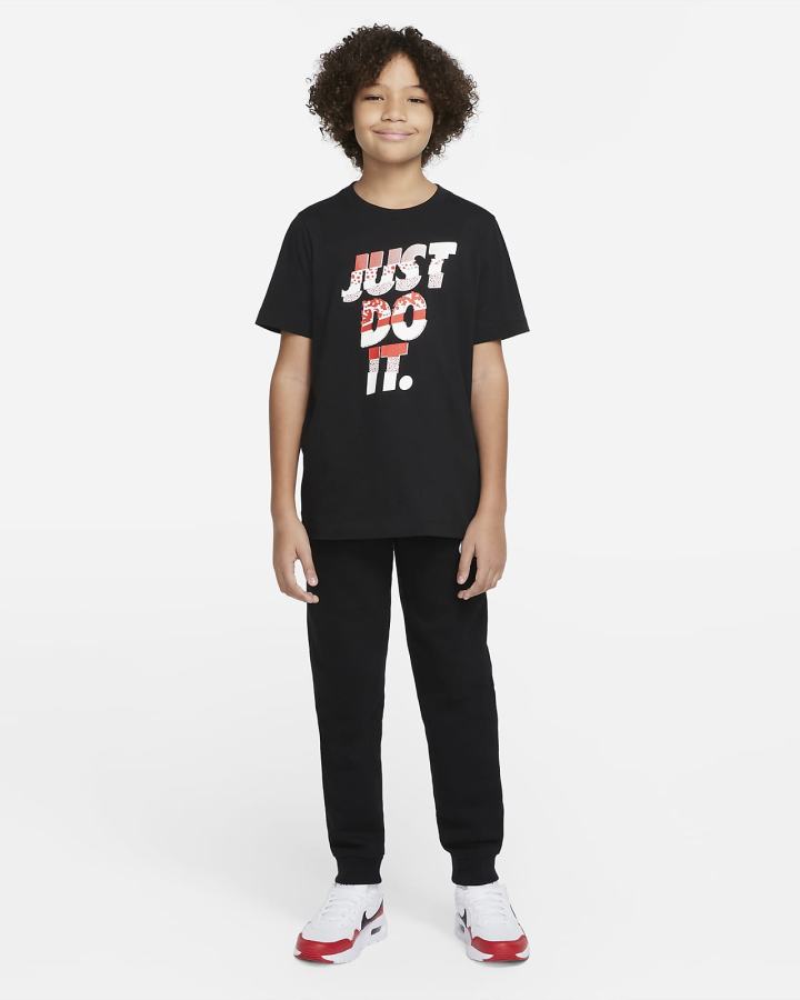Camiseta Nike Sportswear Kids Niño Negras | OCXWR-1793