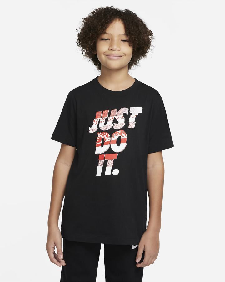 Camiseta Nike Sportswear Kids Niño Negras | OCXWR-1793