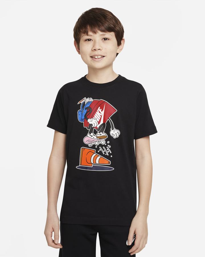 Camiseta Nike Sportswear Kids Niño Negras | SOKVX-7019