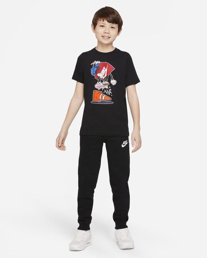 Camiseta Nike Sportswear Kids Niño Negras | TMSIA-1956