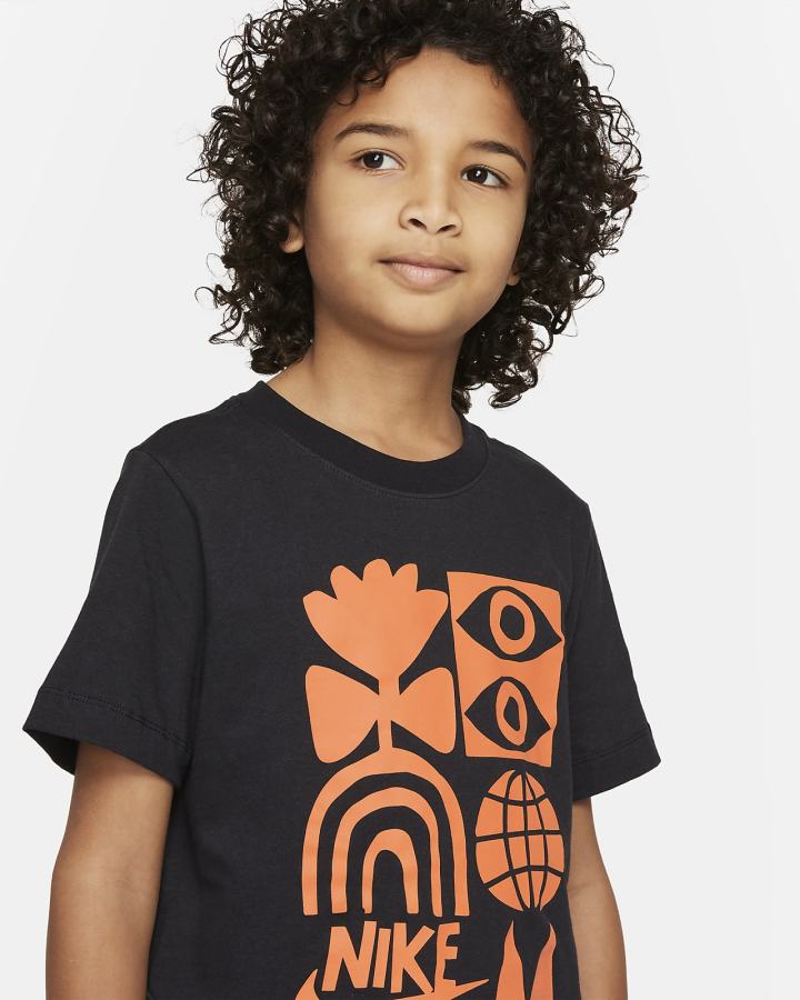 Camiseta Nike Sportswear Kids Niño Negras | ZYCIT-5961
