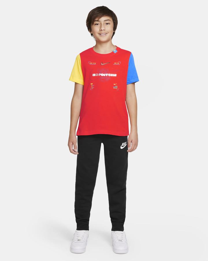 Camiseta Nike Sportswear Kids Niño Rojas Amarillo Azules Claro | VORYW-0619