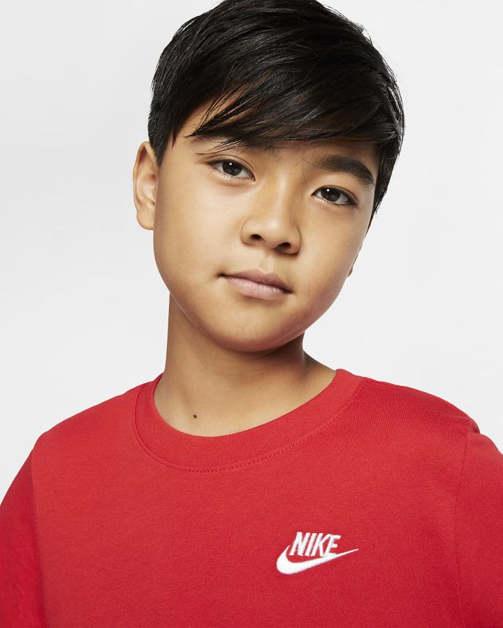 Camiseta Nike Sportswear Kids Niño Rojas Blancas | WRLBF-1876